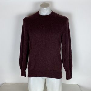 Naadam 100% Cashmere Sweater Womens Crew Neck Size M Red Maroon